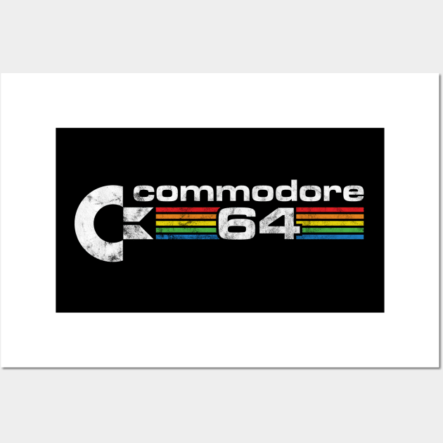 Commodore 64 logo Vintage Texture Wall Art by G! Zone